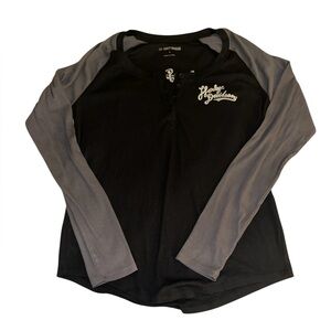 Harley-Davidson Timeless Silver Wing Henley women's long-sleeve
